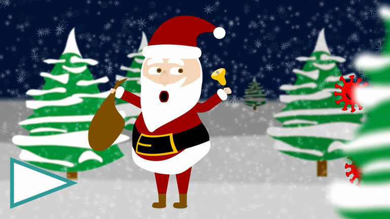 Animationsfilm "Weihnachtsmann gegen Covid19", produziert von DREHSTROM Christian Hörlesberger Filmproduktion in Wien.